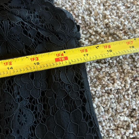NANETTE LEPORE LACE BOW BLACK DRESS. Flutter Cap Sleeve. Size 4. Beautiful! - Picture 8 of 13